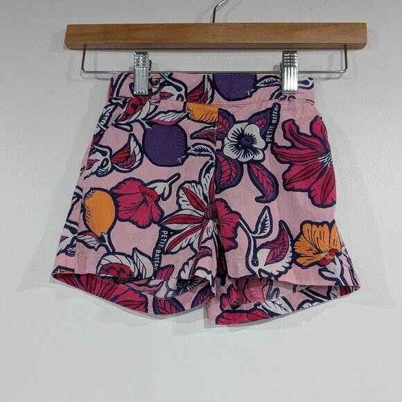 Petit Bateau Patterned Cotton Shorts Pink Purple Orange Size 5 - Picture 1 of 3